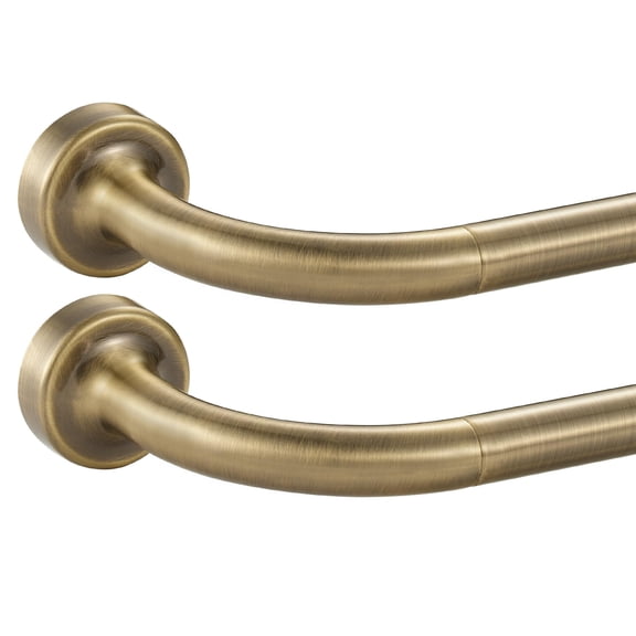 Disc Curtain Rods, Antique Bronze, 28-48" & 2PCS, Room Darkening Drapery