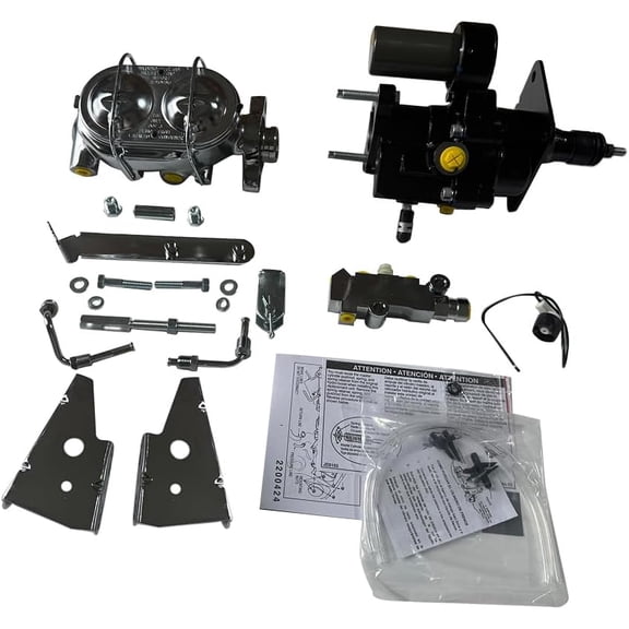 Disc/Disc for 1970–1981 Chevy Camaro BLACK Hydro Boost Power Brake Booster w/Bail Top Master Cylinder