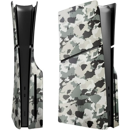Disc Edition Cover Plates for PS5 Slim Console, Shell Panels Compatible with Playstation 5 Slim Accessories Protective Replacement Faceplate (Camouflage)