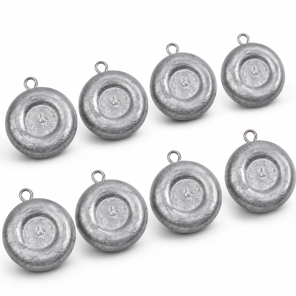 Disc Fishing Weights Saltwater Freshwater Sinkers for Surf Drifting Trolling Catfishing 8 Pieces 4oz