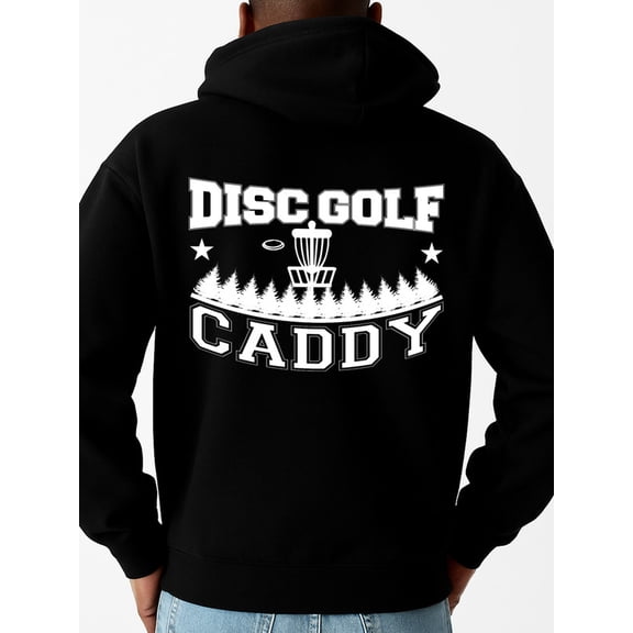Disc Golf Caddy 1 piece Unisex couple sweatshirts regular fit halloween high quality aesthetic casual gift black Regular Fit, All-Season Casual Wear, Ideal Gift Retro Unisex hoodie