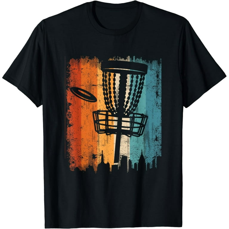 Retro Vintage Disc Golf Baskets T-Shirt Distressed Men Women Retro Vintage Disc Golf Baskets T-Shirt Distressed Men Women