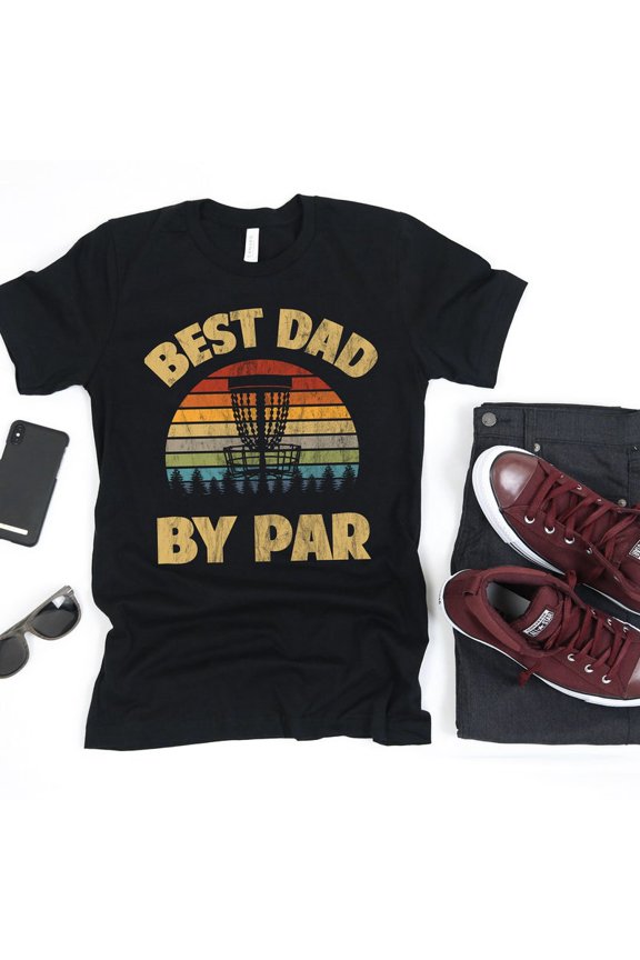 Disc Golf Dad Frolf Best By Par Father Graphic Novelty T Shirt,for unisex up to size 5XL