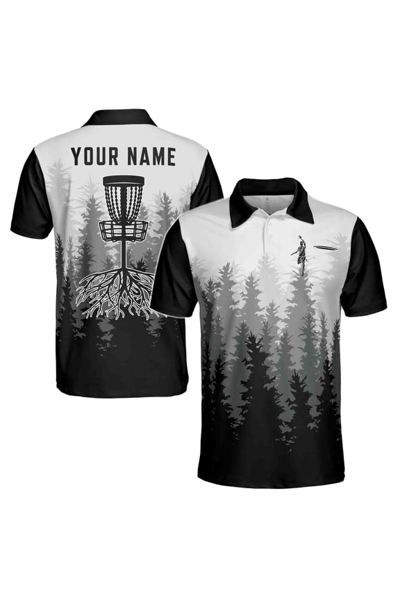 Disc Golf Hole In The Woods Custom Name Disc Golf Men's Polo Shirt S-5XL