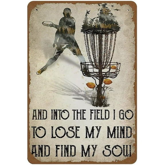 Disc Golf Jigsaw Puzzles 35 Piece For Adults - And Into The Field I And Find My Soul Wooden Puzzle Fun Games Stress Relief Toys For Home Decor Living Room Decor