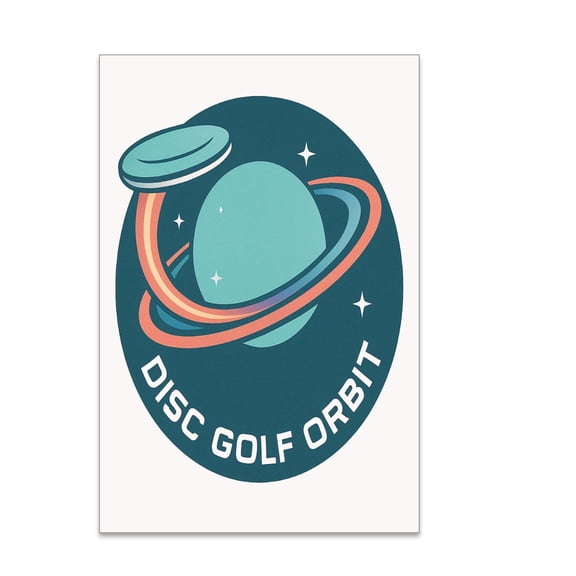 Disc Golf Orbit Poster - Gloss Paper Finish - Game Room Decor