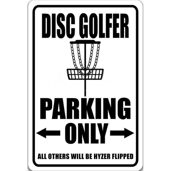 Disc Golf Parking Only Metal Tin Wall Sign Retro Farm Goat Coffee Bar Decor 8x12 Inch