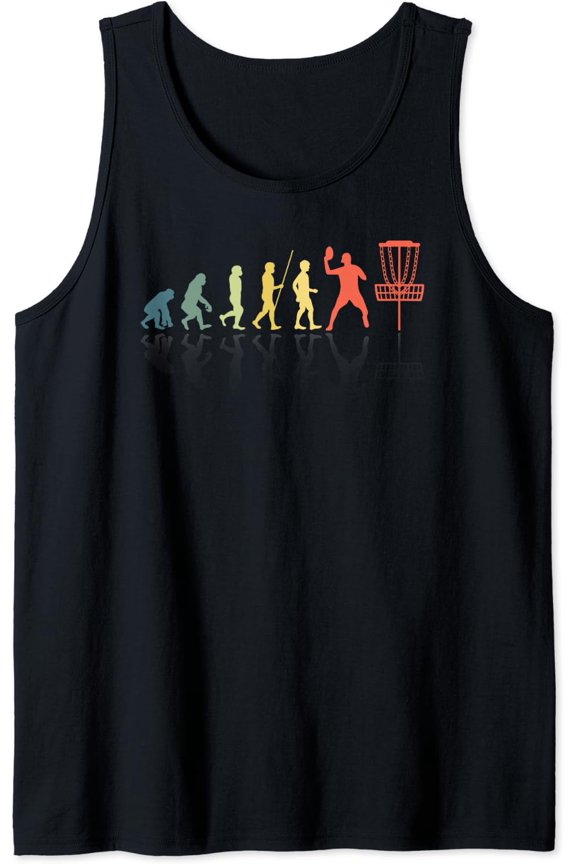 Disc Golf Player Evolution Golfing Golfer Sports Tank Top Size S-3XL