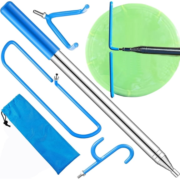 Disc Golf Retriever Pole Telescopic, Golf Equipment, Disc Retriever Disc Golf Grabber, Frisbee Golf Stick Disc Grabber, 16FT