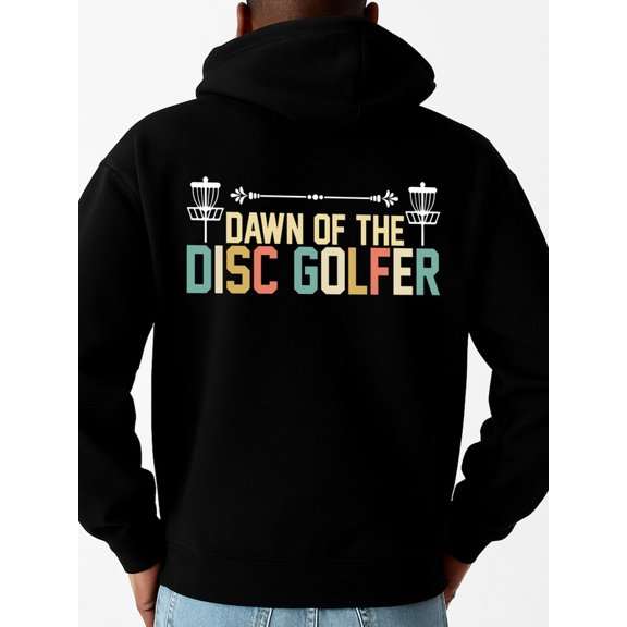Disc Golf Retro 1 pack Fun couple hoodie polyester winter casual elegant vintage black Casual Solid Basic Hooded Sweatshirt Streetwear For Winter Fall, As Gifts Funny Unisex hoodie