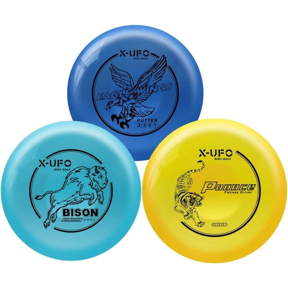 Disc Golf Set - Disc Golf Starter Set, Includes 1 Putter, 1 Driver, and 1 midrange disc, Weighing 170-178 Grams. Suitable for Beginners and Professional disc Golf tournaments
