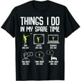 thumbnail image 1 of Disc Golf Things I Do In My Spare Time Frisbee Men Kids Boys T-Shirt100% cotton, 1 of 5
