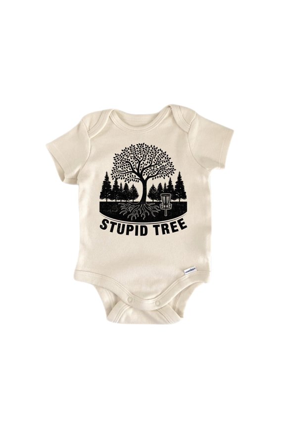 Disc Golf Tree Newborn Baby Bodysuit