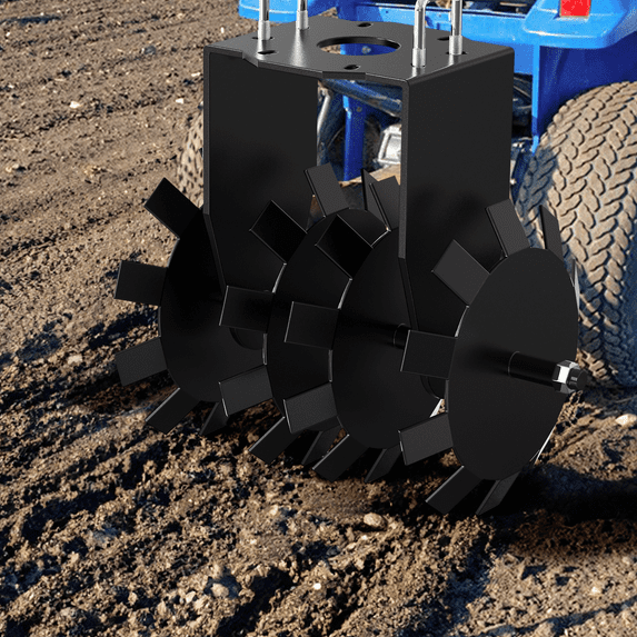 Disc Harrow Implements ATV Food Plot Equipment Impact Implements ATV/UTV Disc Harrow Plow Scraper Blade for Improving Soil Quality and Crop Yield Break up Ground (Disc Harrow)