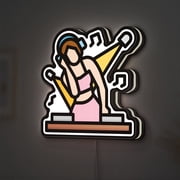 Disc Jockey 3D Novelty Light Box, DJ Turntable Decor Sign, Lighted Box For Music And Party Lovers Width 12 inch, 30cm