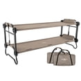 thumbnail image 1 of Disc-O-Bed Large Outdoor Convertible 2 Person Portable Camping Bunk Cots, Tan, 1 of 11