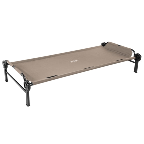 Disc-O-Bed Single Cot, Portable Sleep Solution for Tents & Cabins, Tan, XL