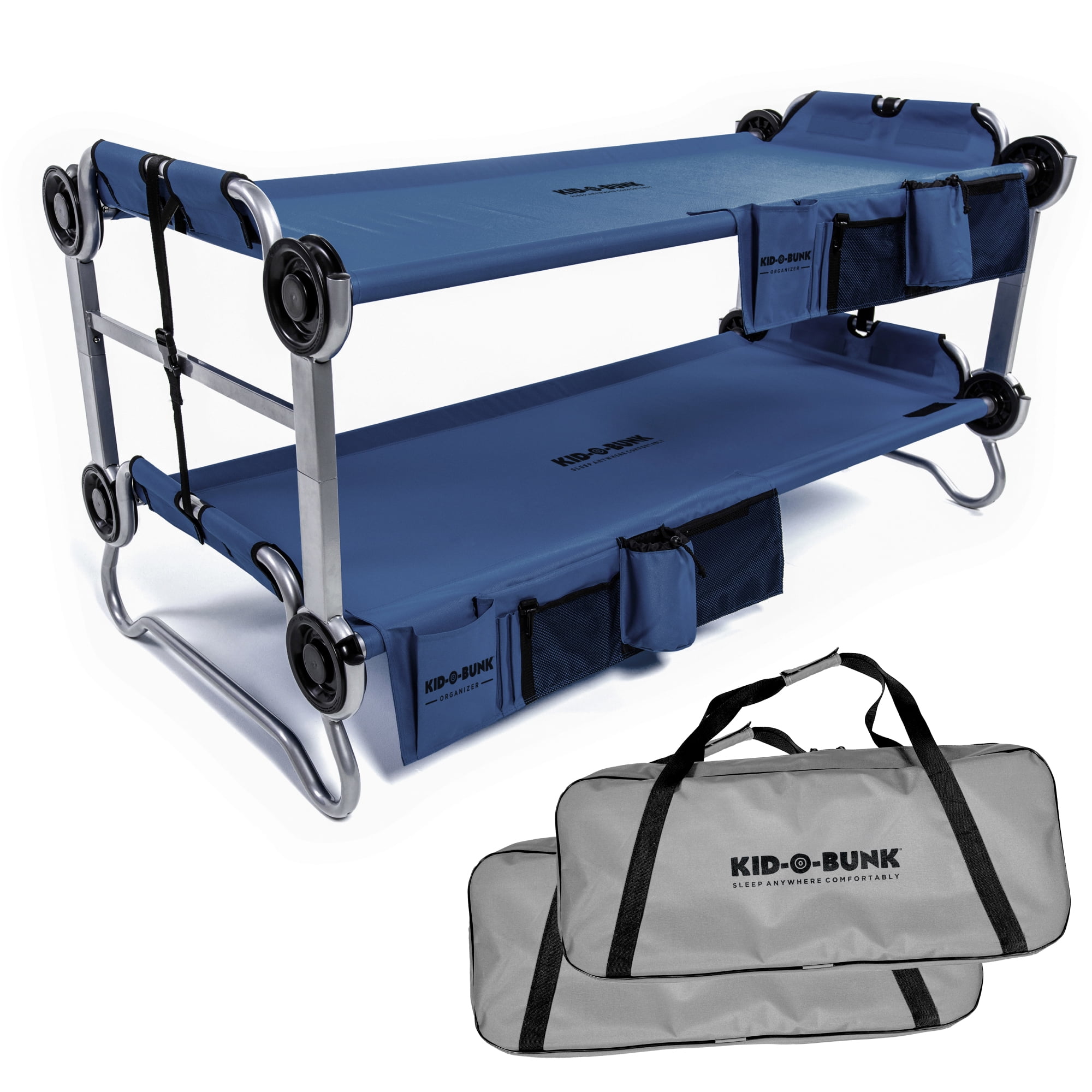 DiscOBed Portable Foldable Youth KidOBunk Benchable Double Cot with