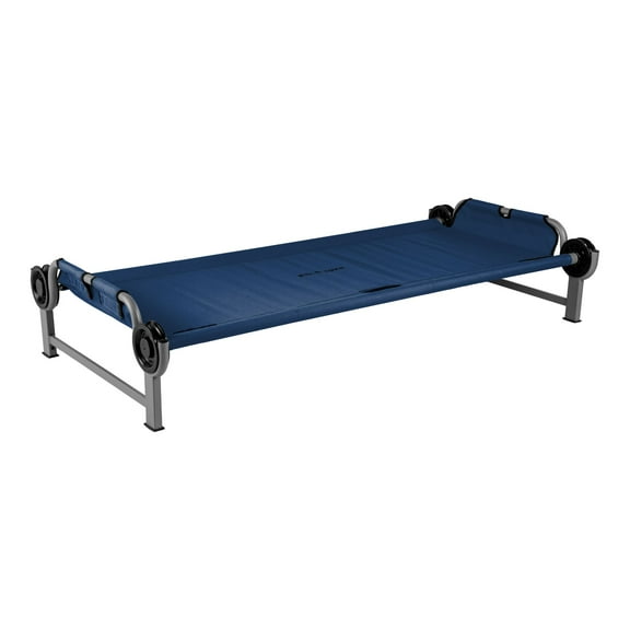 Disc-O-Bed Youth Single Cot Kid-O-Bed, Portable Bunk with Travel Carry Bag, Navy