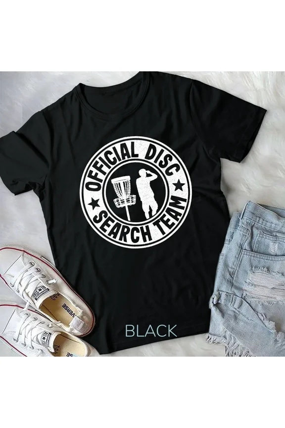 Disc Search Team Logo Frisbee Golf Disc Golf Unisex Tshirt