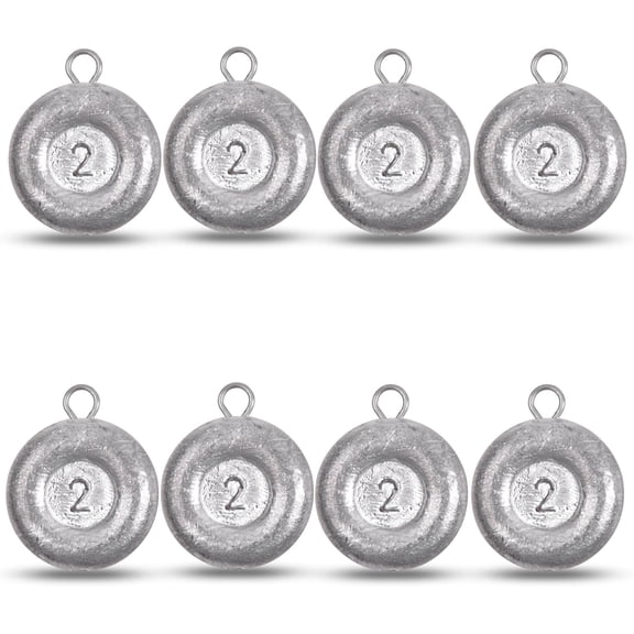 Disc Sinkers Fishing Weights, Coin Fishing Sinkers Weights Saltwater Surf Fishing Weights Bottom Drifting Trolling Catfishing Fishing Sinkers Saltwater Gear Tackle 1oz 2oz 3oz 4oz 5oz 6oz 8oz