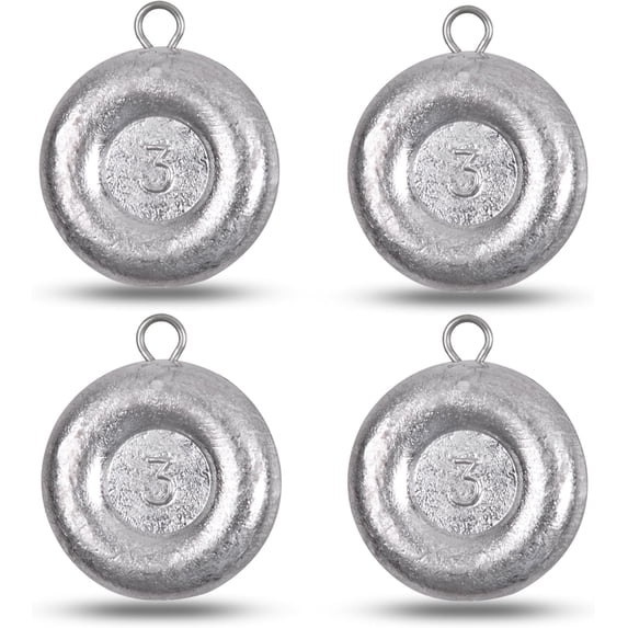 Disc Sinkers Fishing Weights, Coin Fishing Sinkers Weights Saltwater Surf Fishing Weights Bottom Drifting Trolling Catfishing Fishing Sinkers Saltwater Gear Tackle 1oz 2oz 3oz 4oz 5oz 6oz 8oz