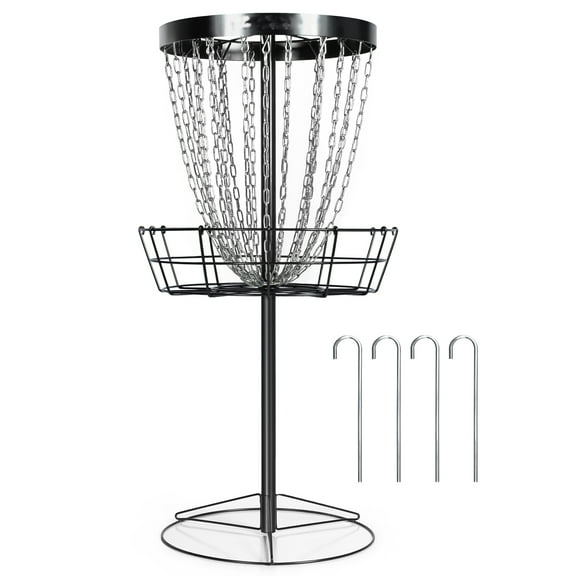 Disc Sports Black Hole Pro 24-Chain Portable Disc Golf Basket Target