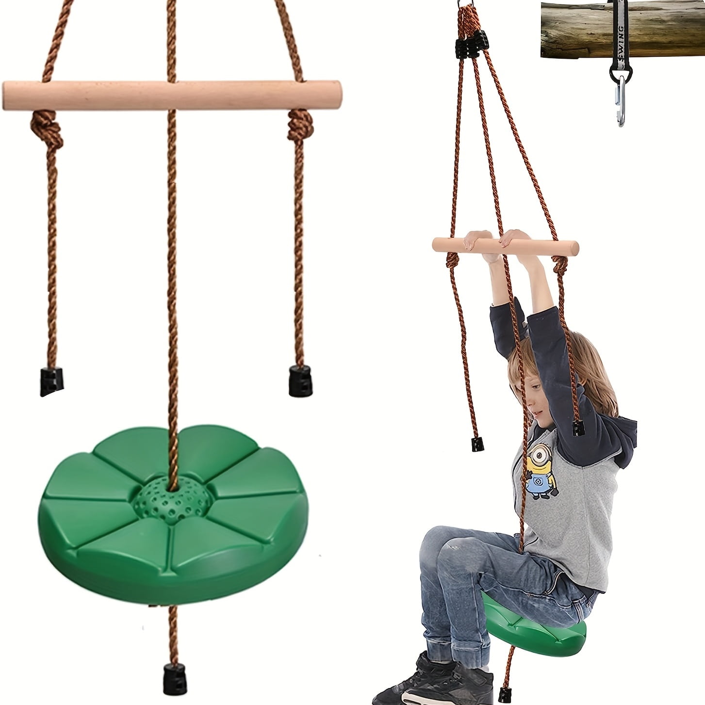 Disc Swing for Kids to Sit, Stand, and Climb, Get Your Kids Active with