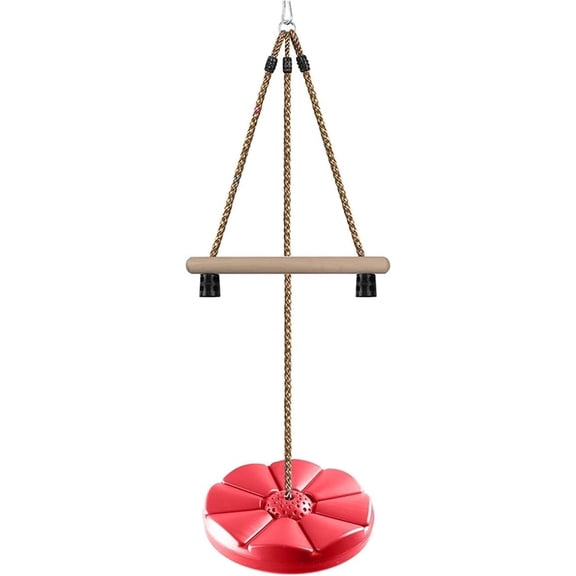 OFEFE Disc Swing with Monkey Bars, 7FT Height Adjustable Swing Seat, Tree Swing Set Accessories Rope Disk, Gym Monkey Bar, Tree Swing for Backyard