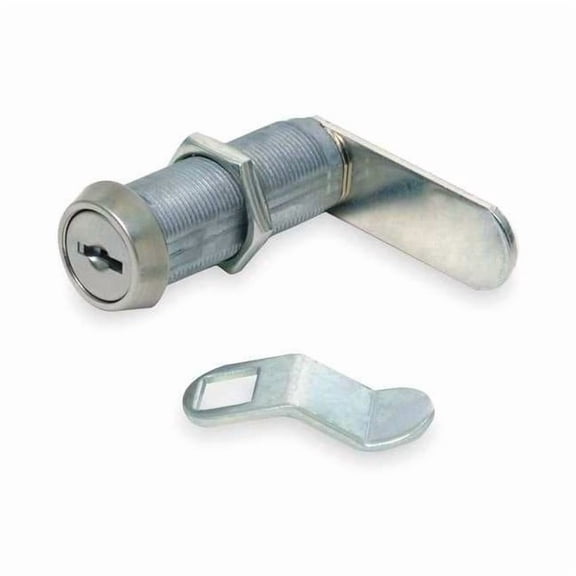 Disc Tumbler Keyed Cam Lock, Stainless steel, 1 17/32 in For Door Thickness, 2 Number of Keys