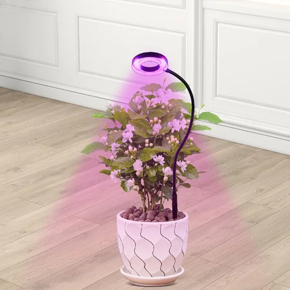 Disc plant light, 3-color light timer, two ways of using USB plug and ground clip