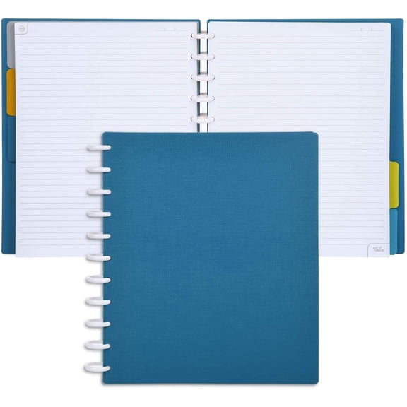 Discbound Notebook, Customizable Planner, Deep Lake Blue, Letter Size (8.5 in x 11 in)