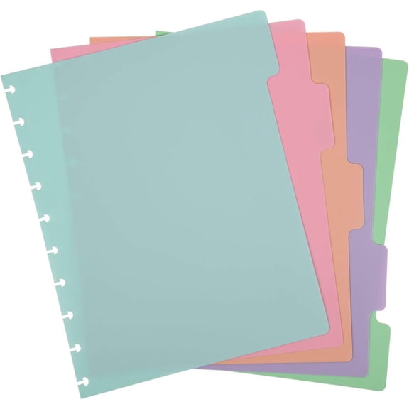 Discbound Notebook - Dividers (Midsize, 5tab Pastel)