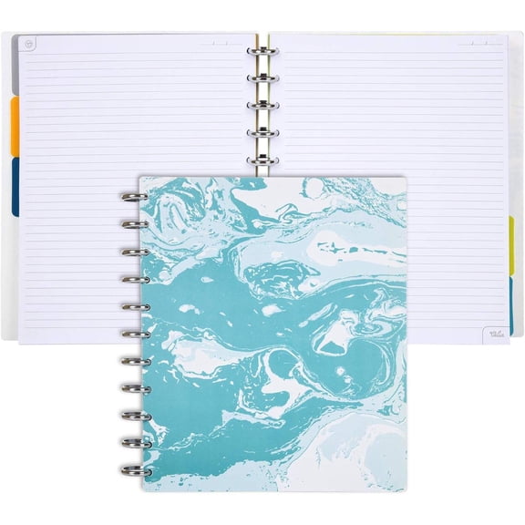Discbound Notebook Set, Customizable Planner with Lined Paper, Calendar Pages, Tab Dividers, Clear Pocket, and 1-Inch Discs (8.5 in x 11 in)