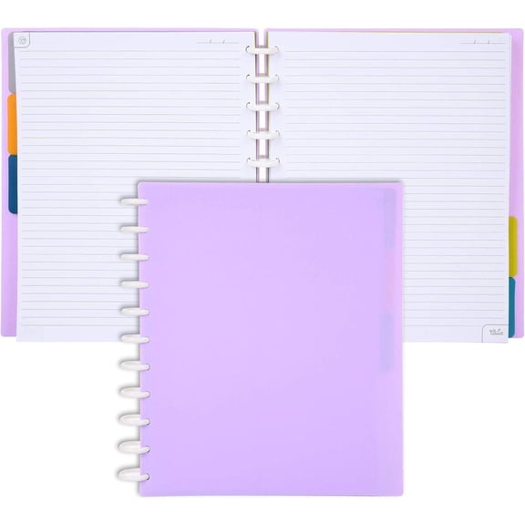 Discbound Notebook and Planner, Customizable, Lavender, Letter Size (8.5 in x 11 in)