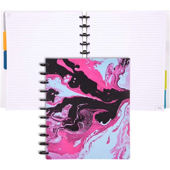 Discbound Notebook and Planner, Customizable with Repositionable Pages, Tabs, and Pockets, Letter Size (8.5 in x 11 in)