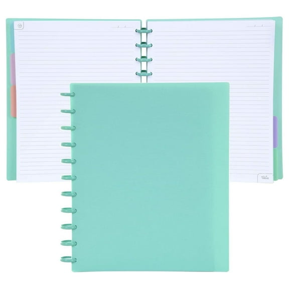 Discbound Notebooks, Planner, Customizable, (Sage Green w/Sage Green Discs, Letter (8.5in x 11in))