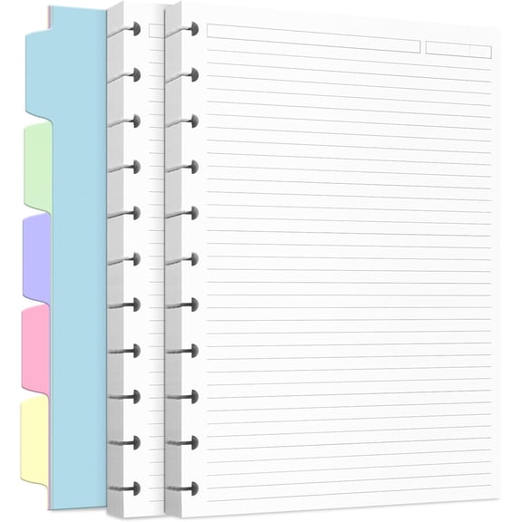 Discbound Refill Paper, Arc Notebook Refill paper, 240 Pages, Letter Size