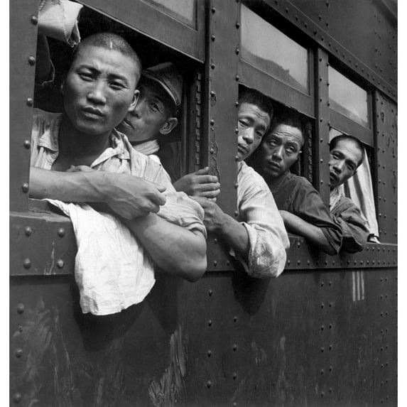 Discharged Japanese Soldiers Going Home After The End Of World War 2. Sept. 1945. History (18 x 24)
