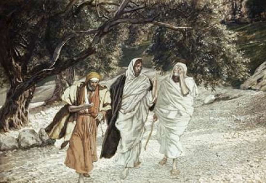 Disciples On The Road To Emmaus Canvas Art - James Jacques Tissot (20 x 28)