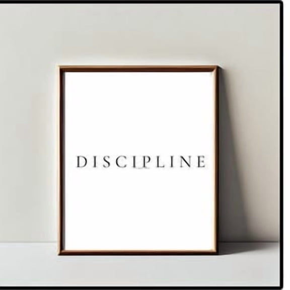 Discipline Bold Typography Poster, Poster Home Decor , Poster Print Only