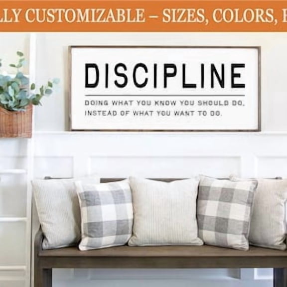 Discipline Definition Motivational Poster, Poster Home Decor, Poster Only