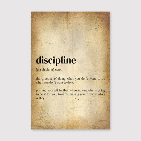 Discipline Definition Print: Dictionary Quote Artfor Living Room Bedroom Office Farmhouse Neutral Home Artwork Ready to Hang 8x12 inch