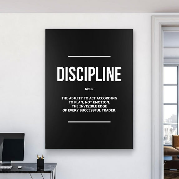 Discipline Definition Wall Art Trader Typography