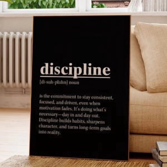 Discipline Motivational Poster, Poster Home Decor, Poster Only