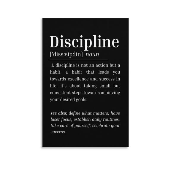 Discipline Posters Art Print Wall Photo Paint Poster Hanging Picture Family Bedroom Decor Gift 24x36inch(60x90cm)