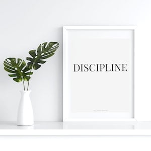 Discipline Typography Poster, 8x12 UNFRAMED