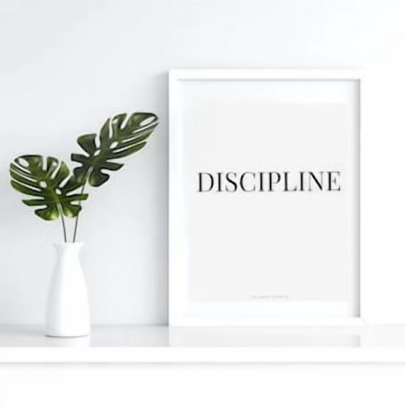 Discipline Typography Poster, Poster Home Decor, Poster Only