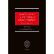 Disclosure in Criminal Proceedings, Hardcover