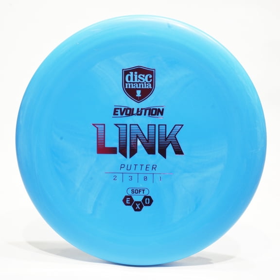 Discmania Evolution Exo Soft Link Disc Golf Putter & Approach Disc, Pick Color/Weight [Stamp & Exact Color May Vary] Blue 173-174 grams